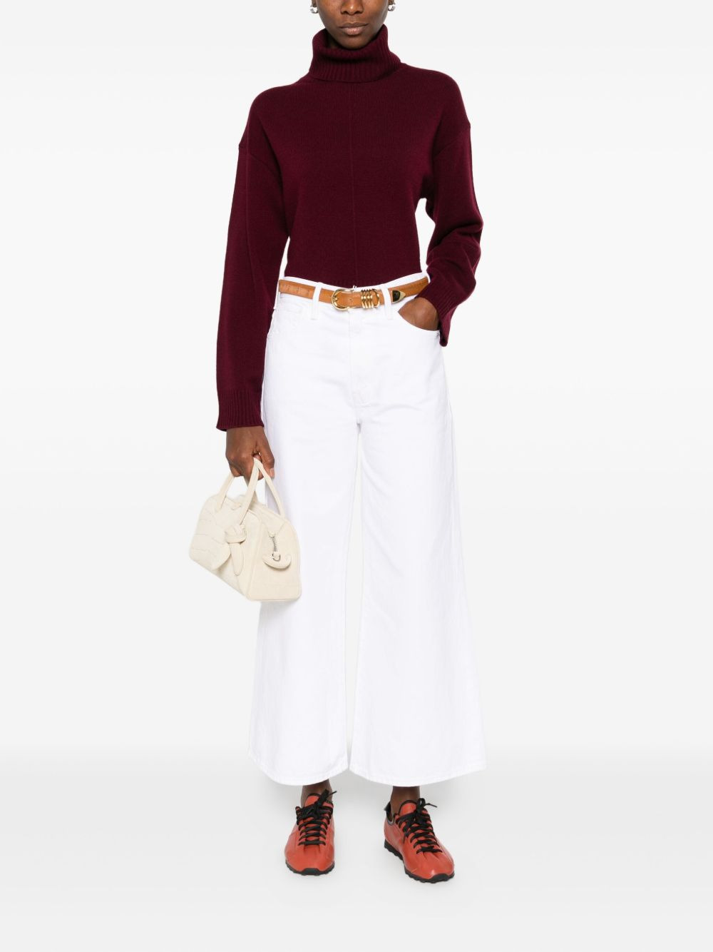 turtleneck cropped sweater - 2
