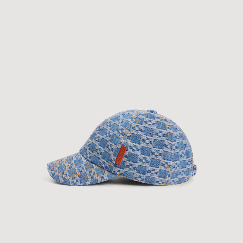 DENIM CAP WITH CROSS MOTIF 1