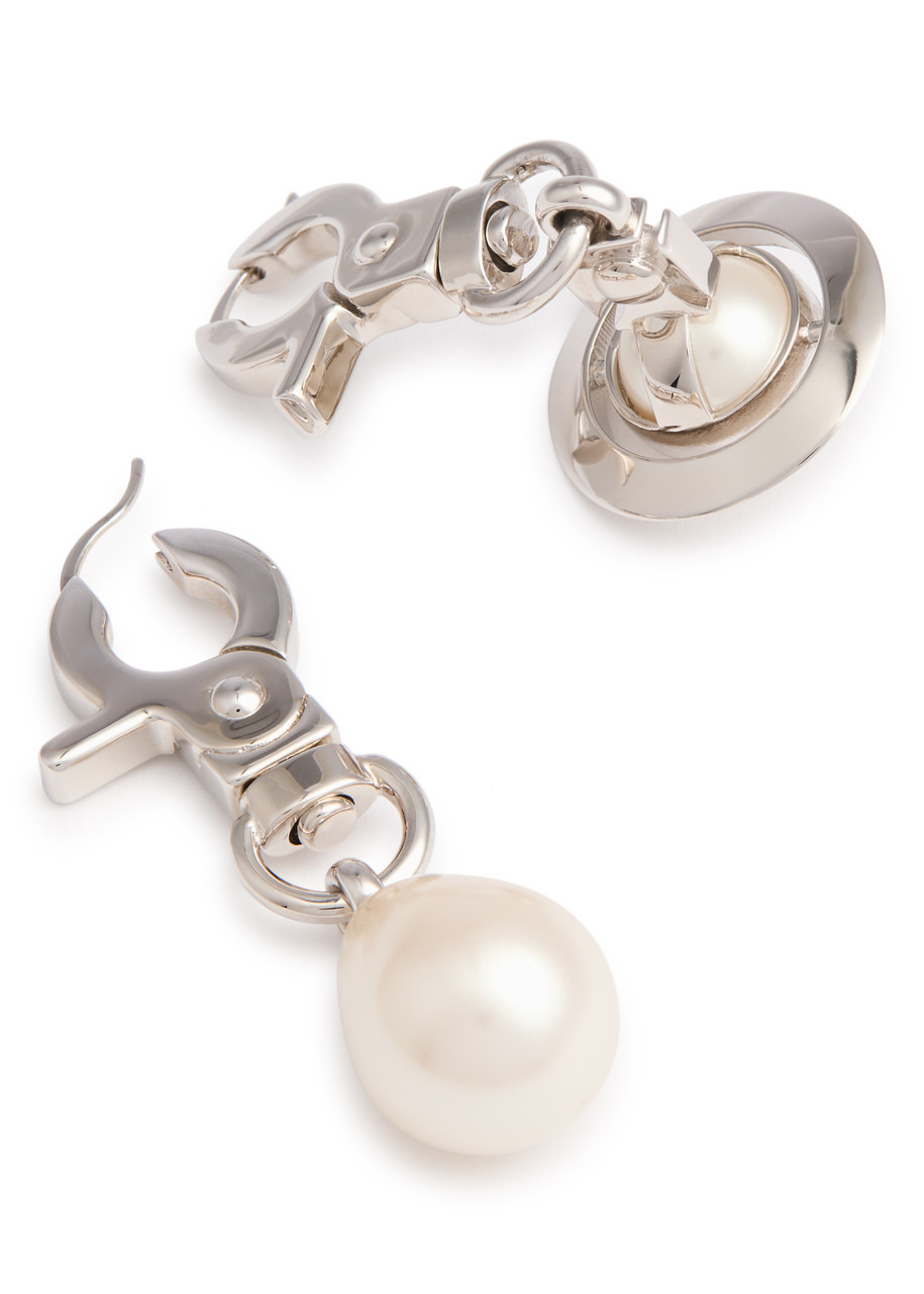 Vivienne Westwood Claude Mismatched Pearl Drop Earrings - 4