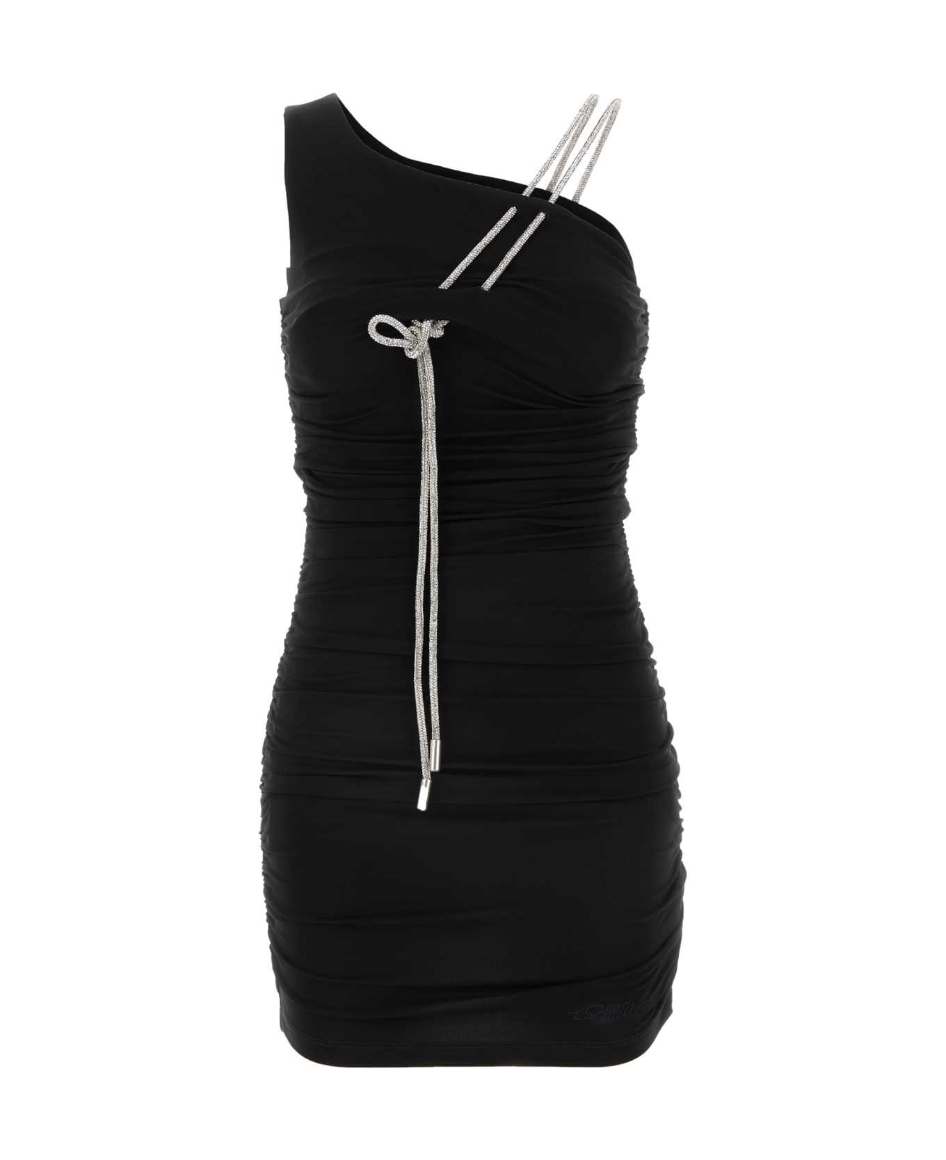 Black Stretch Viscose Mini Dress - 1