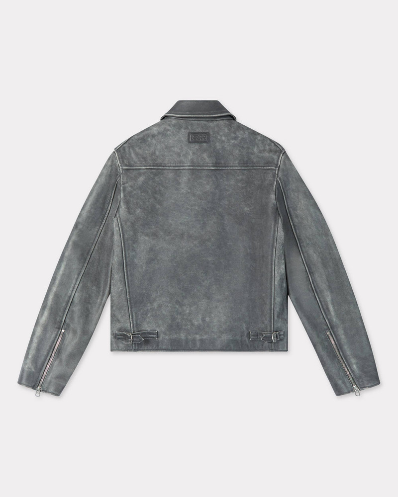 KENZO Casual blouson in leather outlook