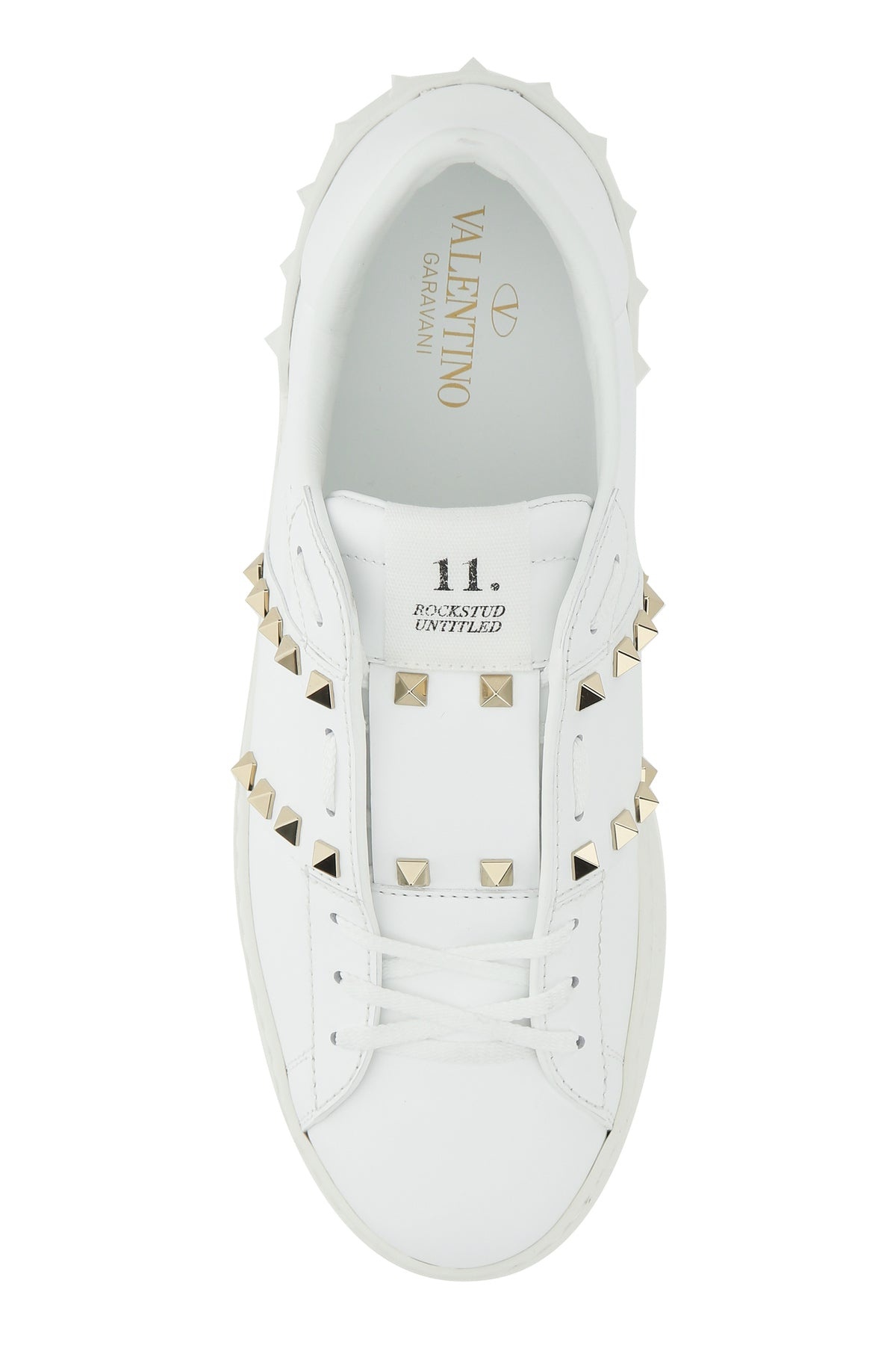 White leather Rockstud Untitled sneakers - 4
