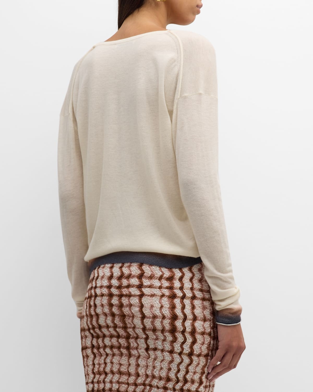 Delicate Statements Ombre Wool-Cashmere Sweater - 6