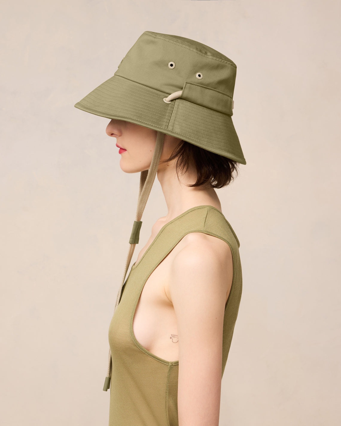 AMI DE COEUR BUCKET HAT WITH STRING - 5