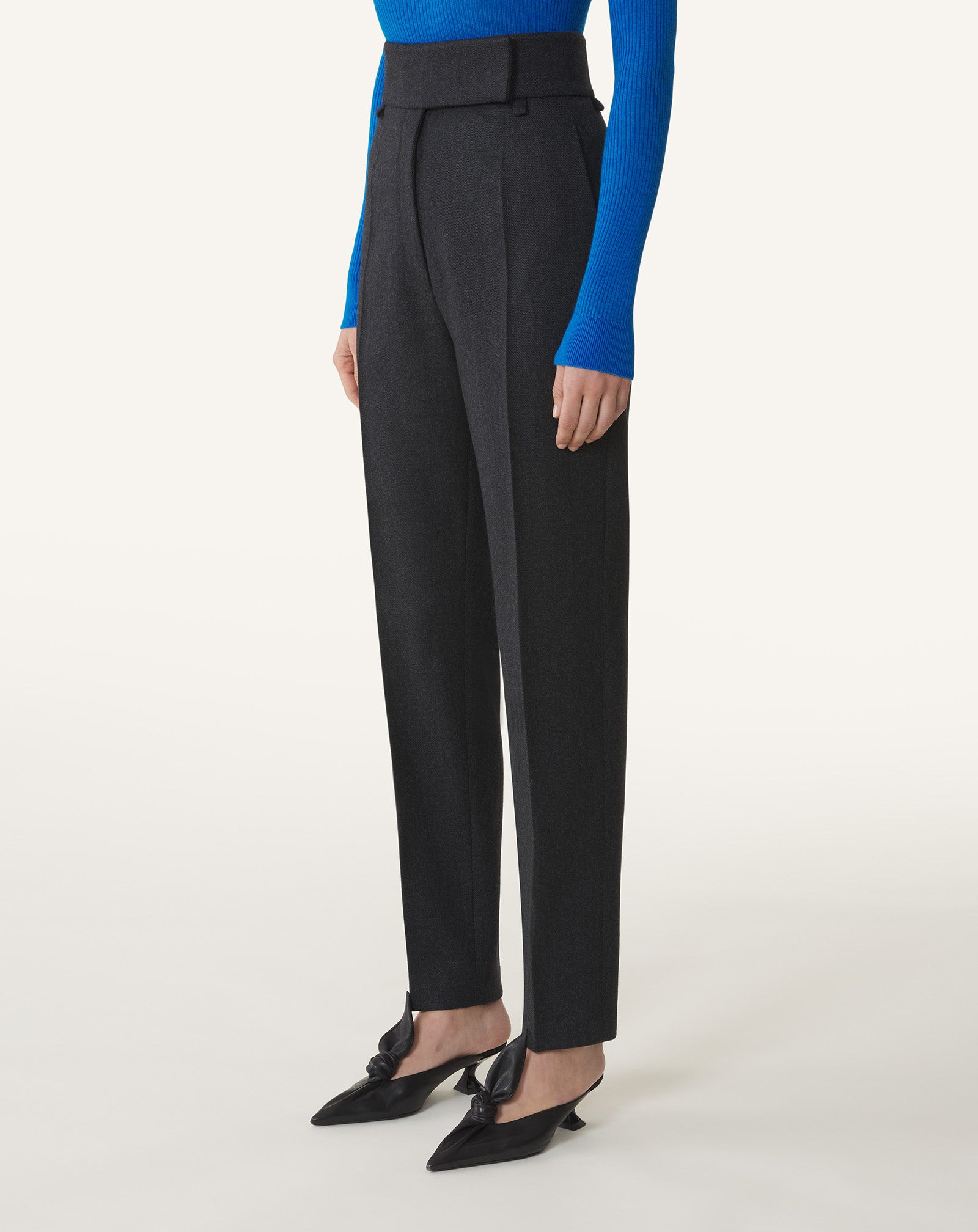 HIGH-WAISTED CIGARETTE PANTS - 3