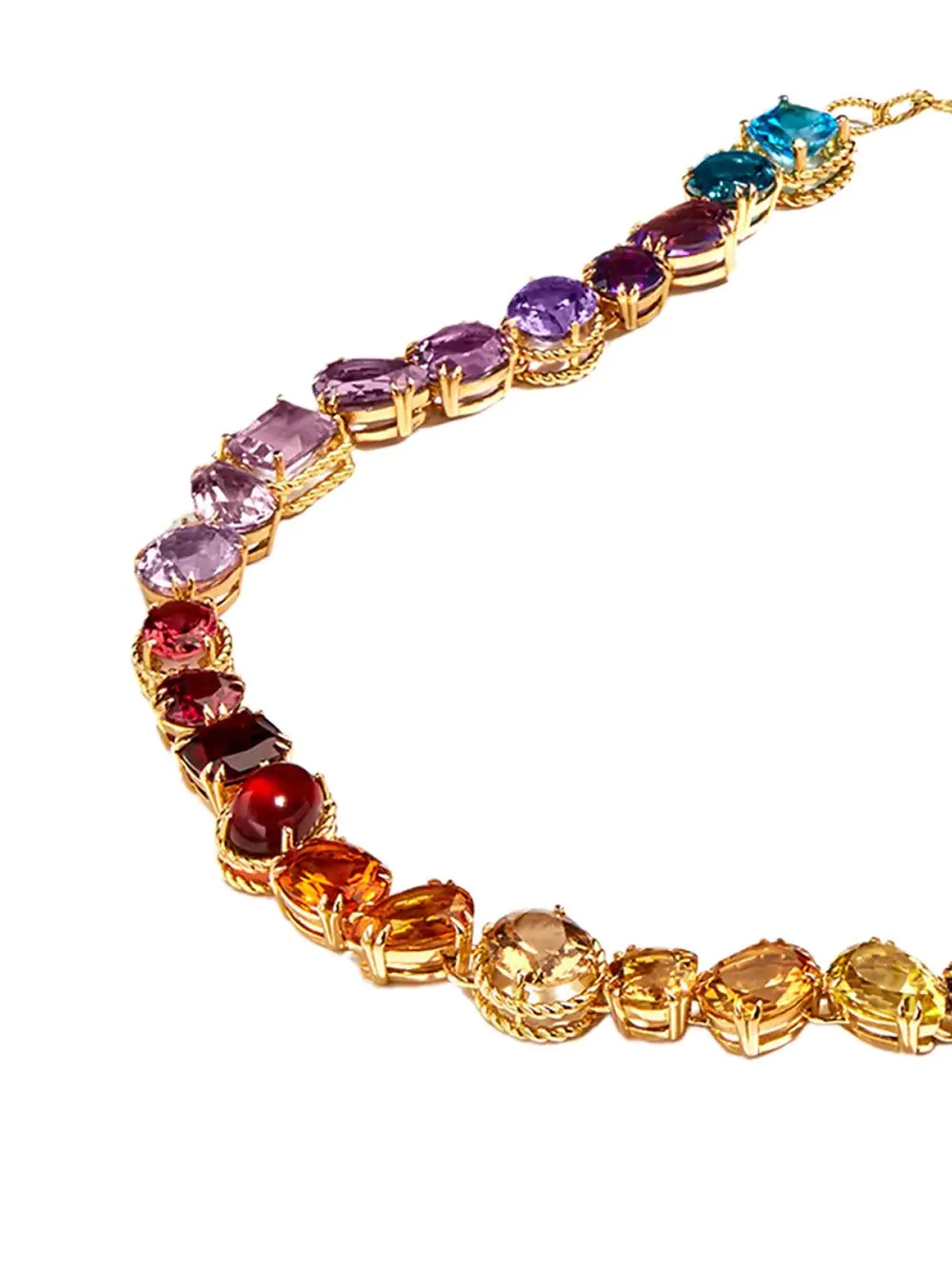 multicolour gem necklace - 2