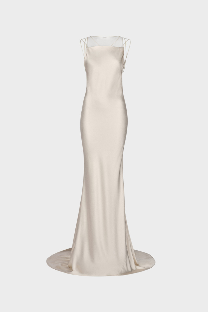 Hammered Satin Gown 1