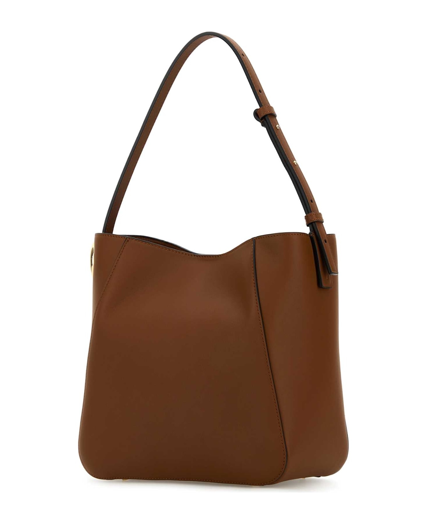 Brown Leather Vlogo Bucket Bag - 2