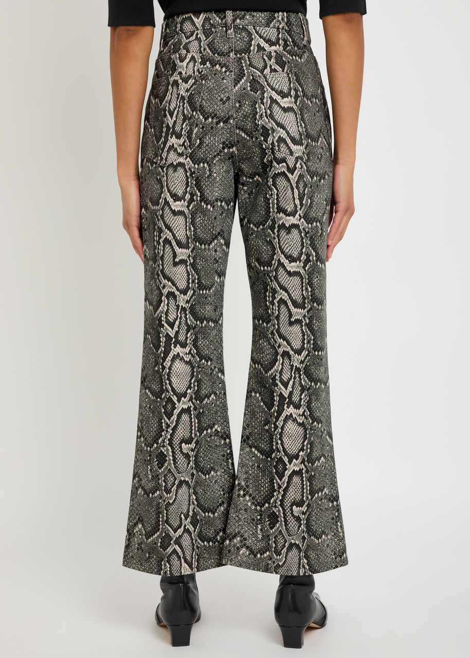 Gabriela Hearst Ezra Python-print Bootcut Jeans - 3