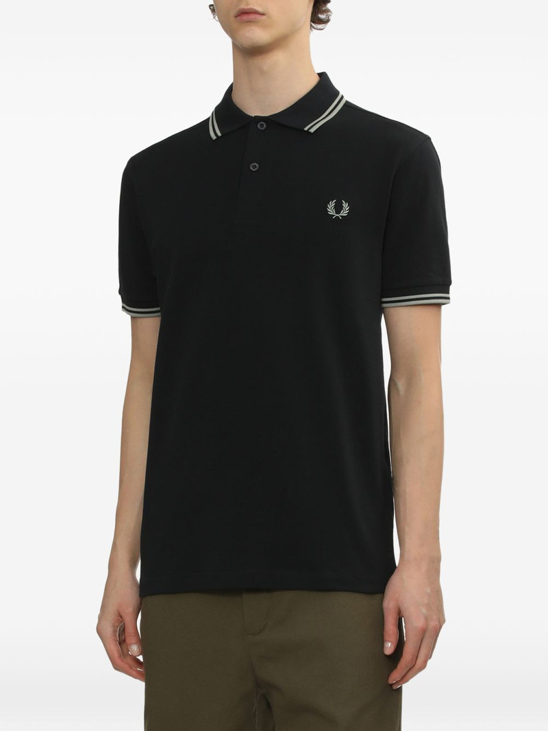 laurel-wreath striped polo shirt 3