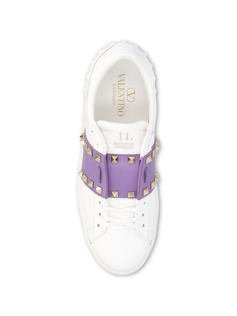 Rockstud embellished low-top sneakers 4