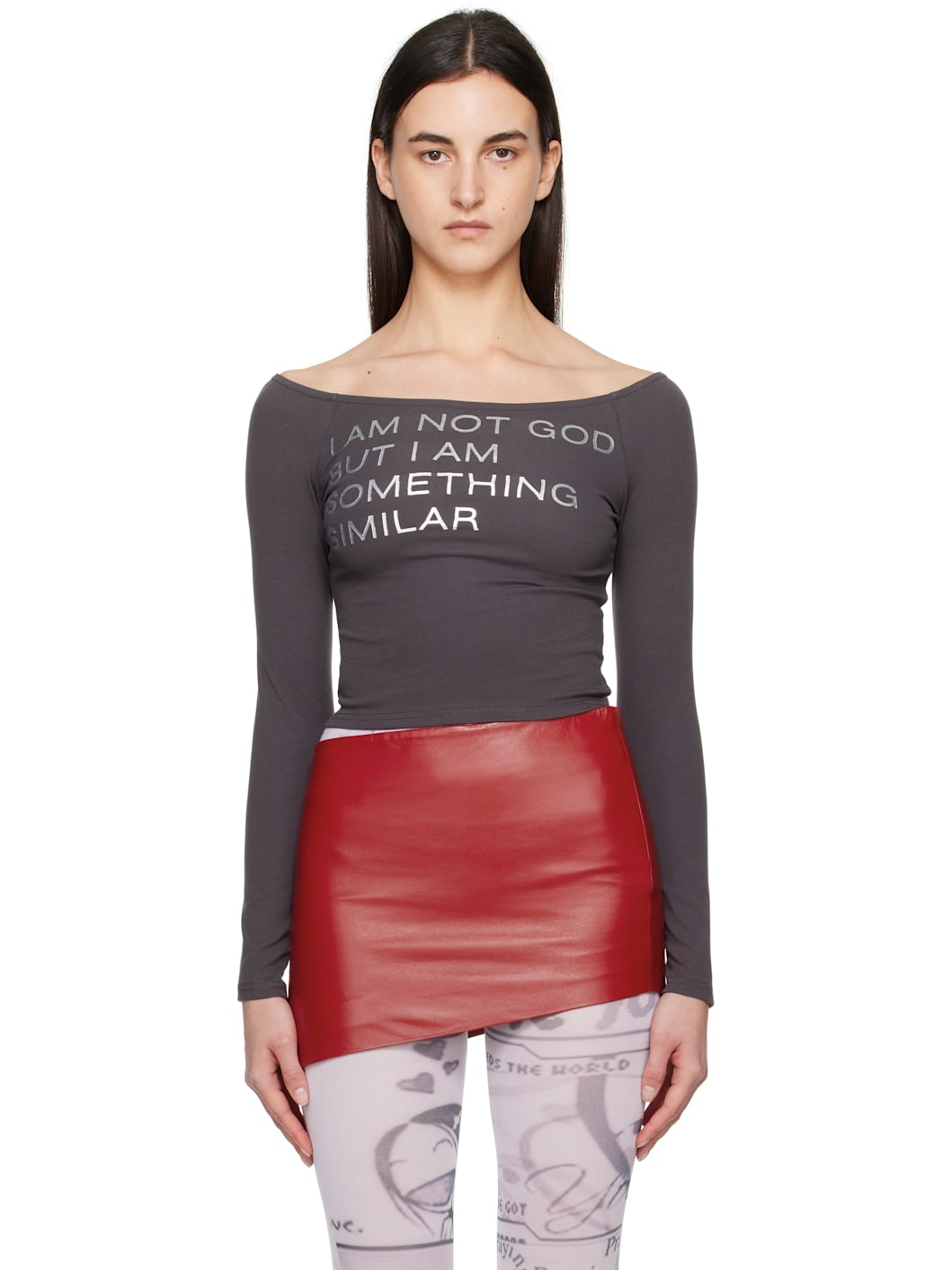 Gray 'Not God' T-Shirt - 1