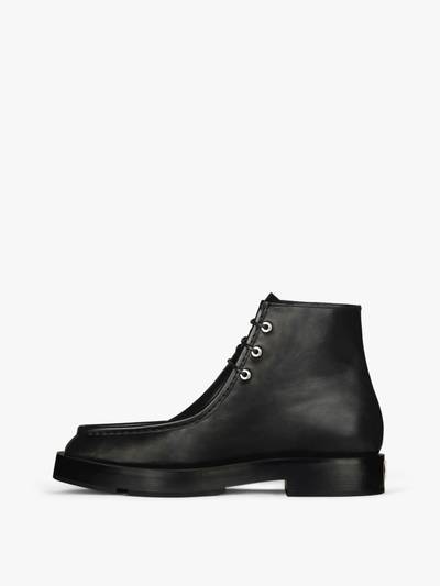 Givenchy SQUARED LACE-UP ANKLE BOOTS IN BOX LEATHER outlook