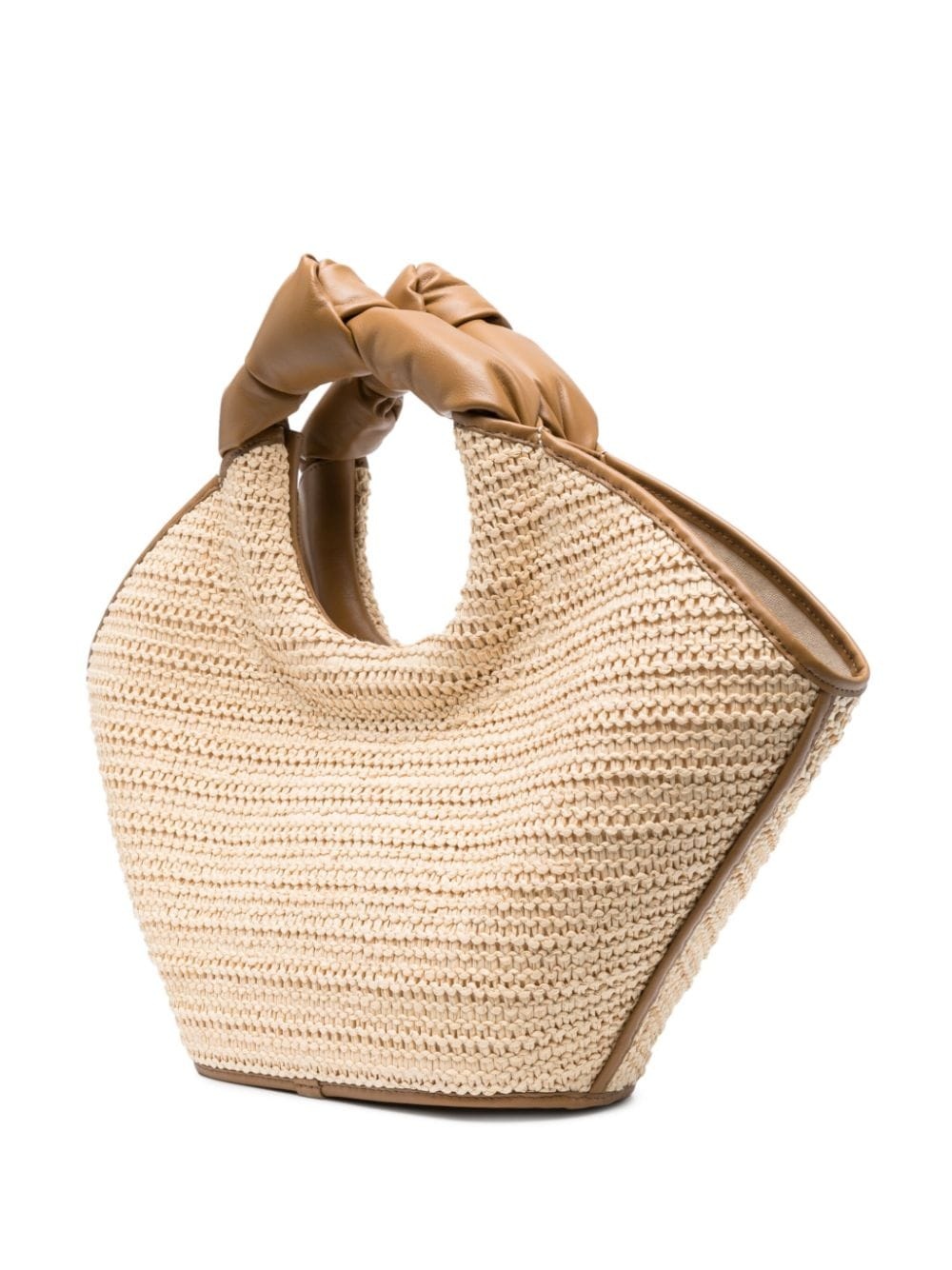 twisted-handle raffia tote bag - 3