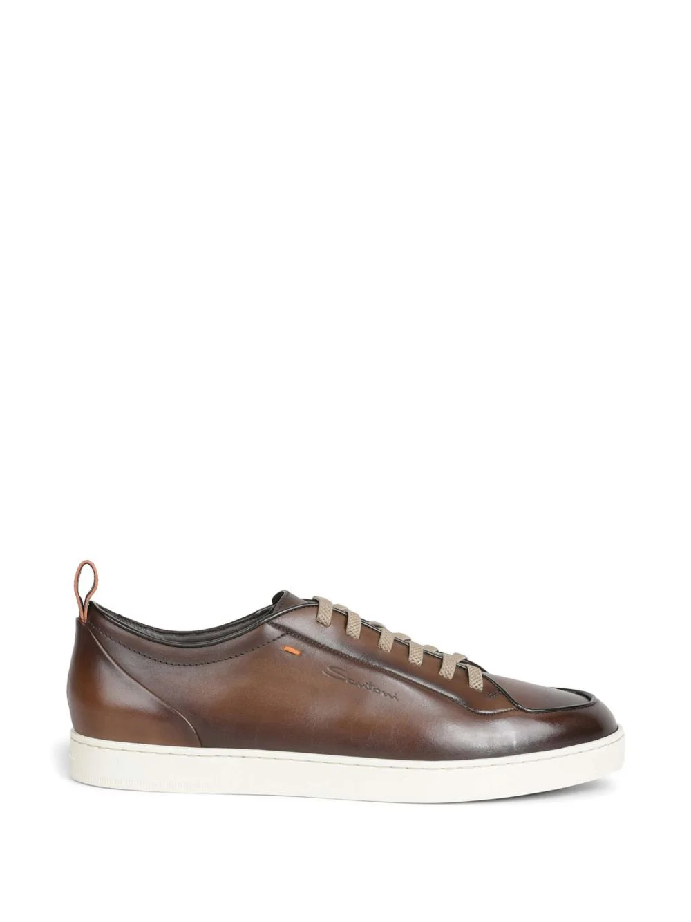 logo-debossed leather sneakers - 1