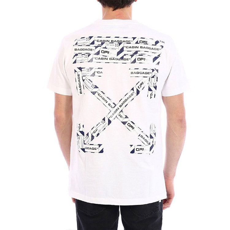 Off-White SS21 Logo Alphabet Printing Round Neck Short Sleeve Ordinary Version White OMAA027S2018500 - 4