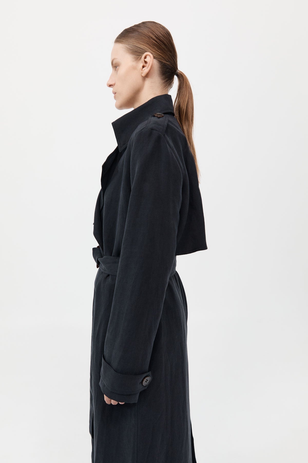 Soft Tailored Trench - Black - 4