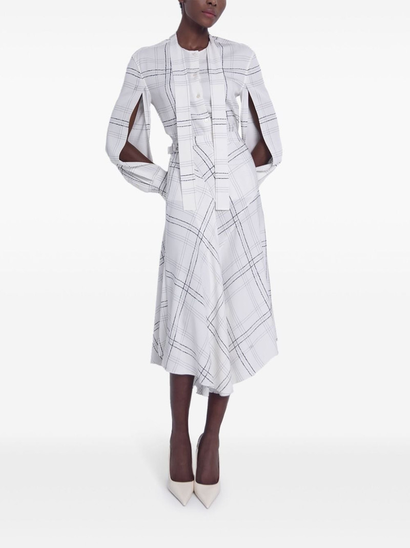 Ports 1961 checked tie-strap shirt outlook