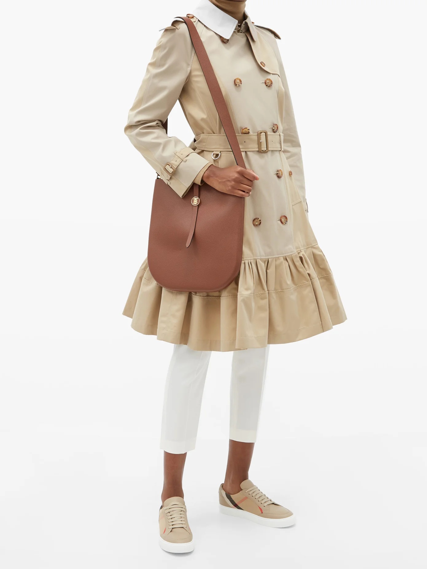 Clayhall ruffled-hem cotton-gabardine trench coat - 2