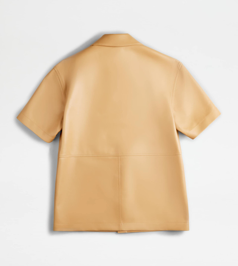 SHIRT IN LEATHER - BROWN 8