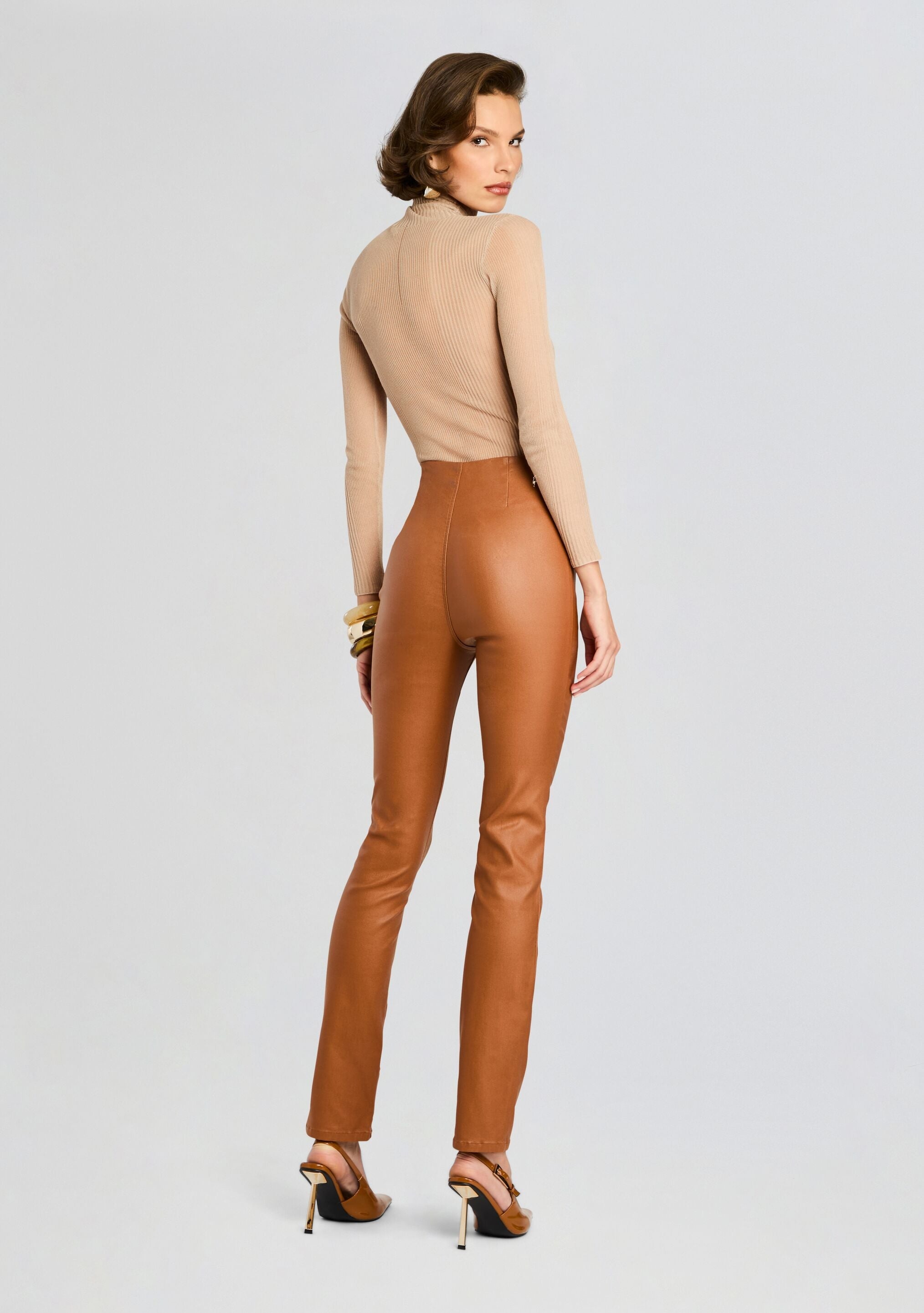 XENA COATED DENIM PANT - 4
