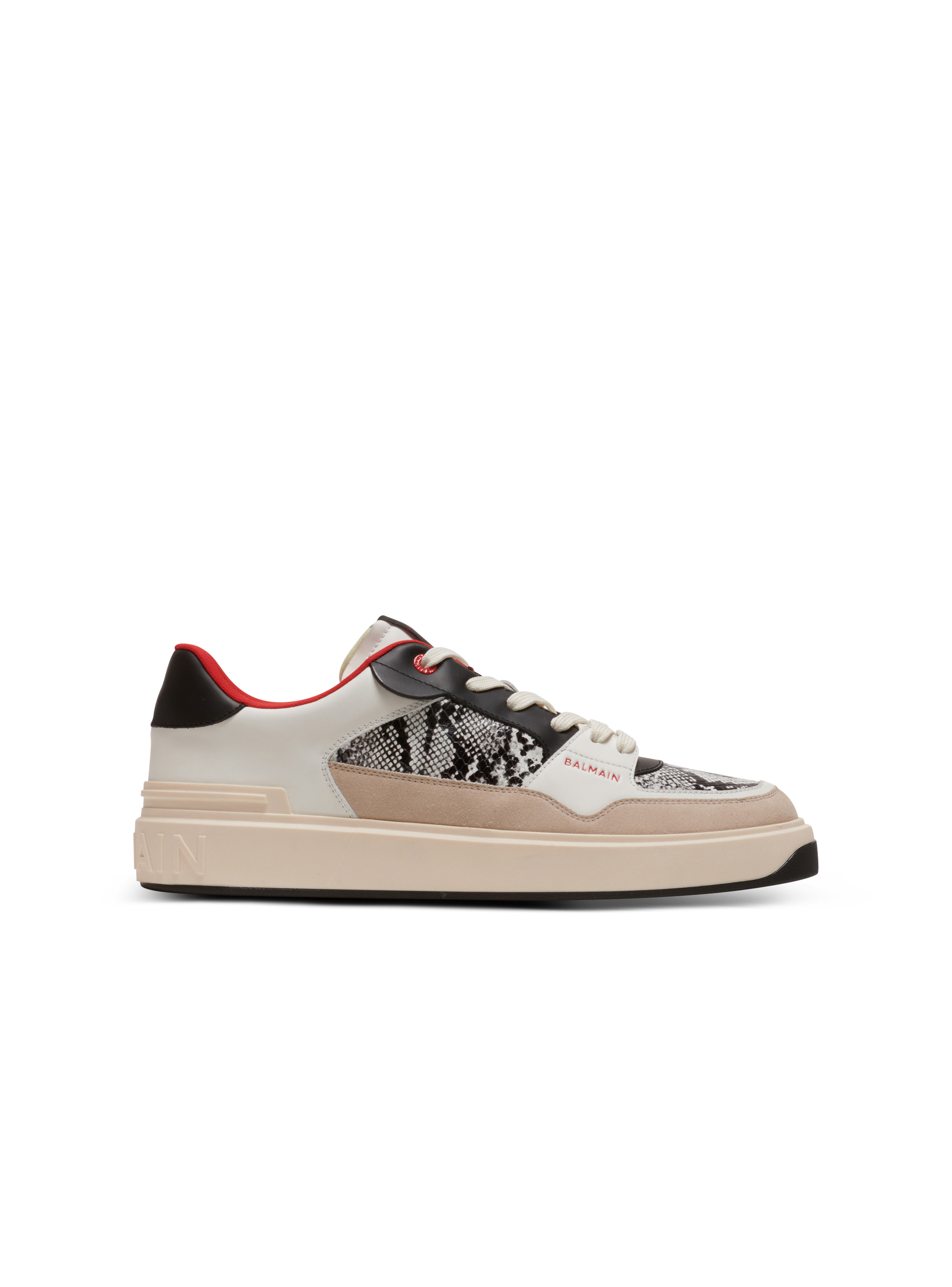 B-Court Flip snakeskin-effect leather and suede trainers - 1