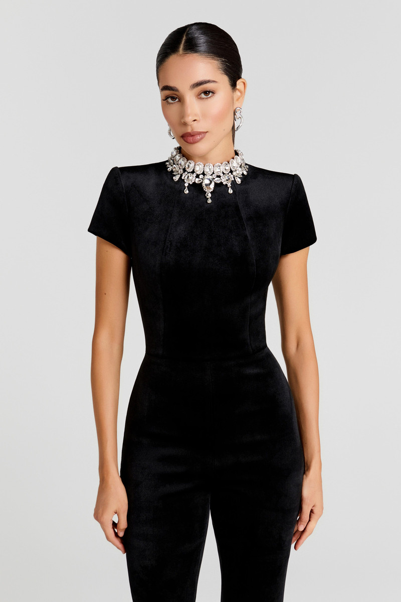 NADINE MERABI Regan Black Jumpsuit outlook