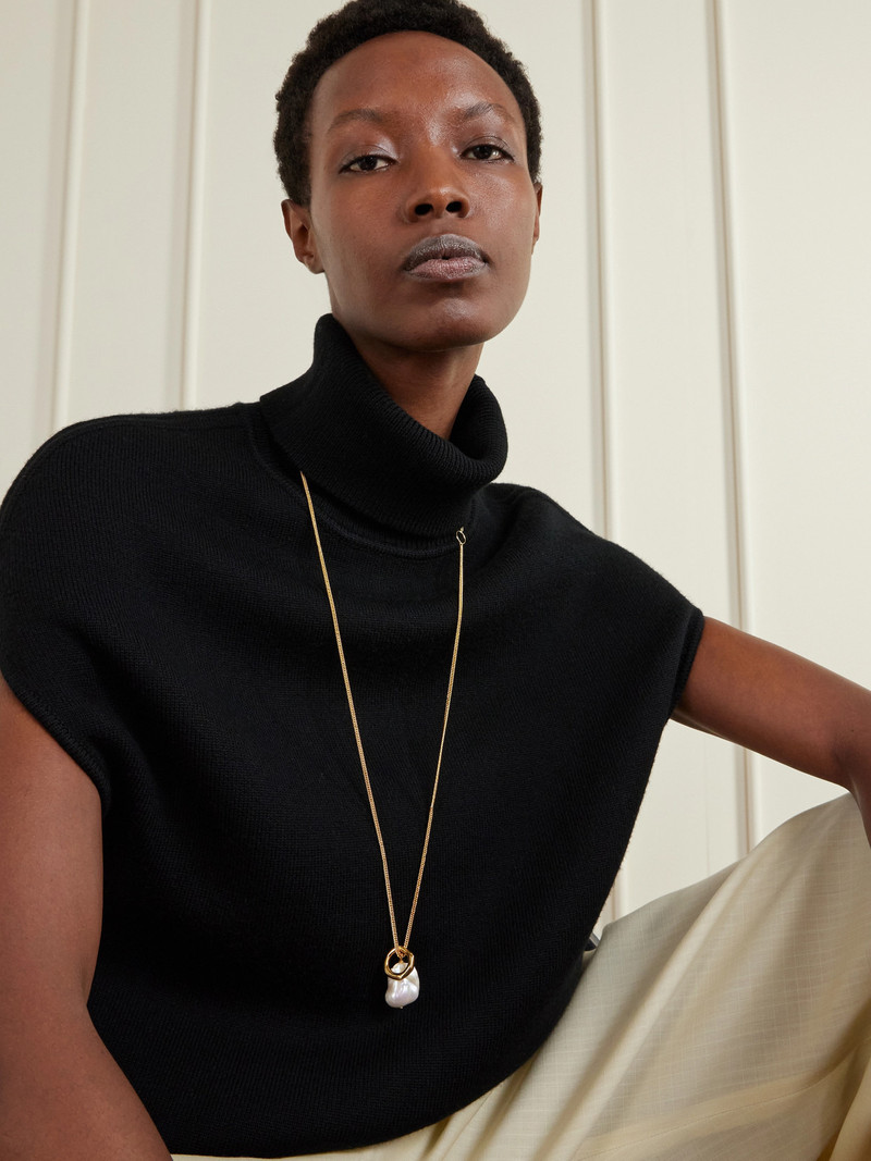 Jil Sander Gold-tone Pearl Necklace outlook