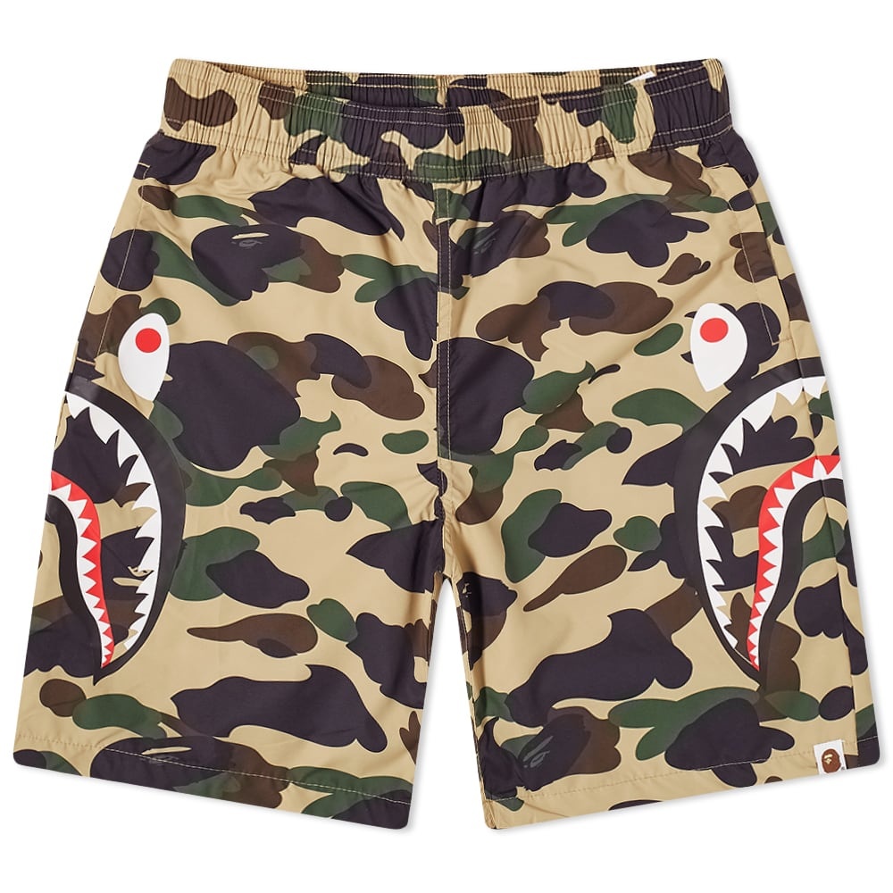 A Bathing Ape 1st Camo Side Shark Beach Short - 1