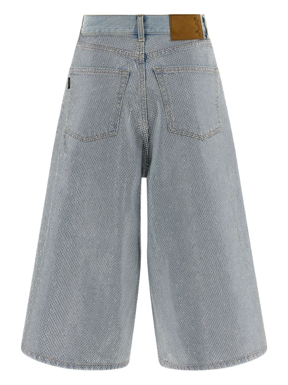 studded denim shorts - 2