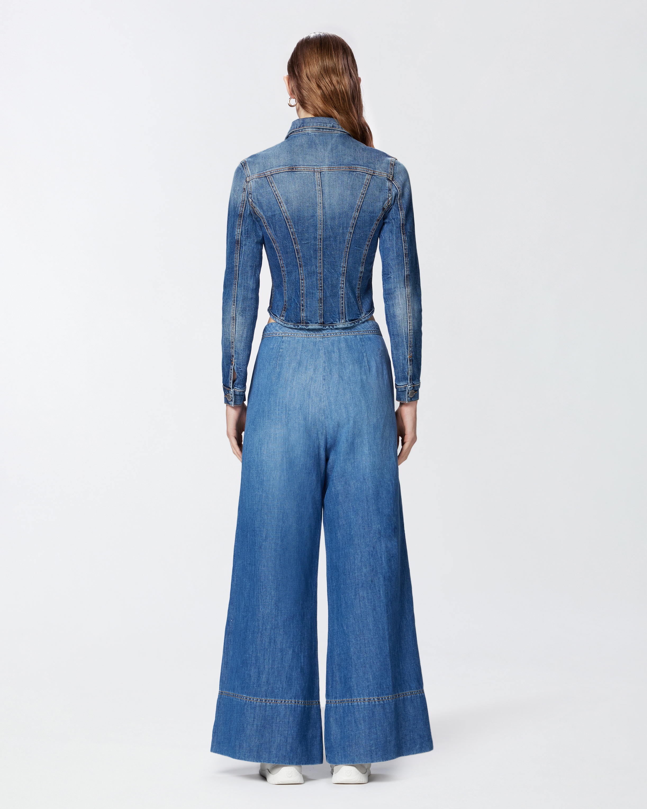 INDIGO DENIM BUSTIER JACKET - 4