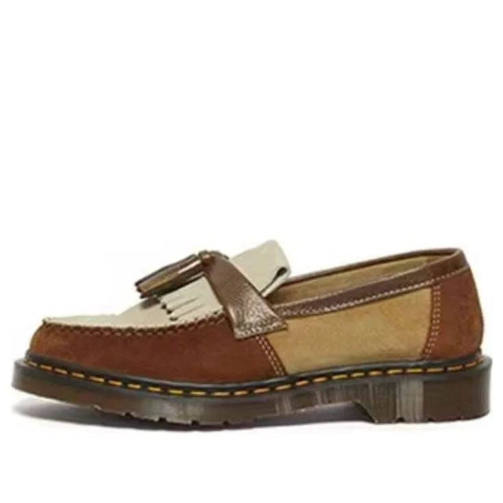 Dr. Martens Adrian Made in England Suede Tassle Loafers 'Dark Brown' 27501793 - 1