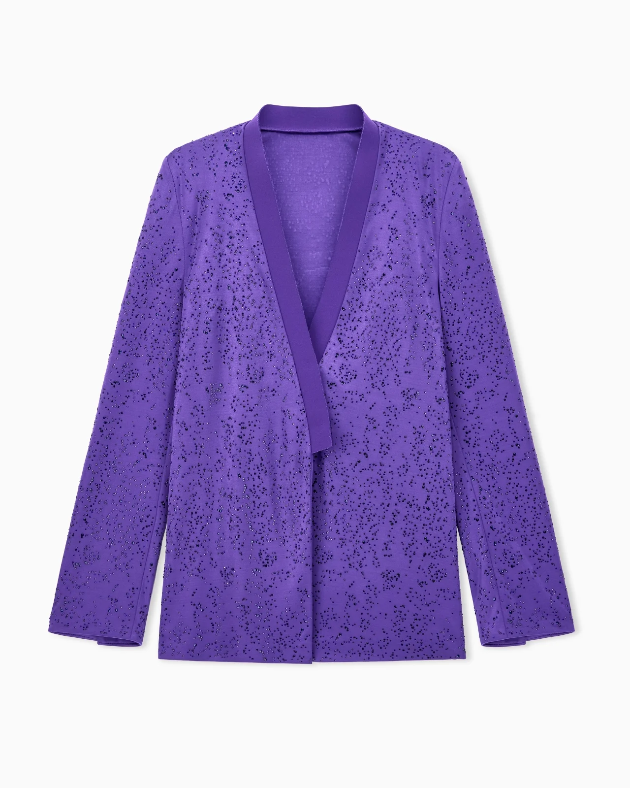 VISCOSE JERSEY SHIRT WITH RHINESTONES - 1