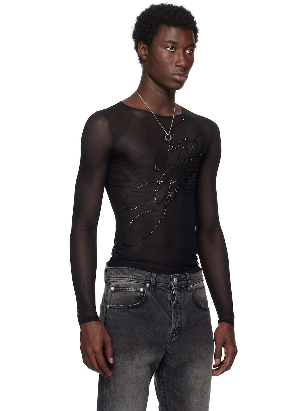 Black 'The Sequin' Top - 2