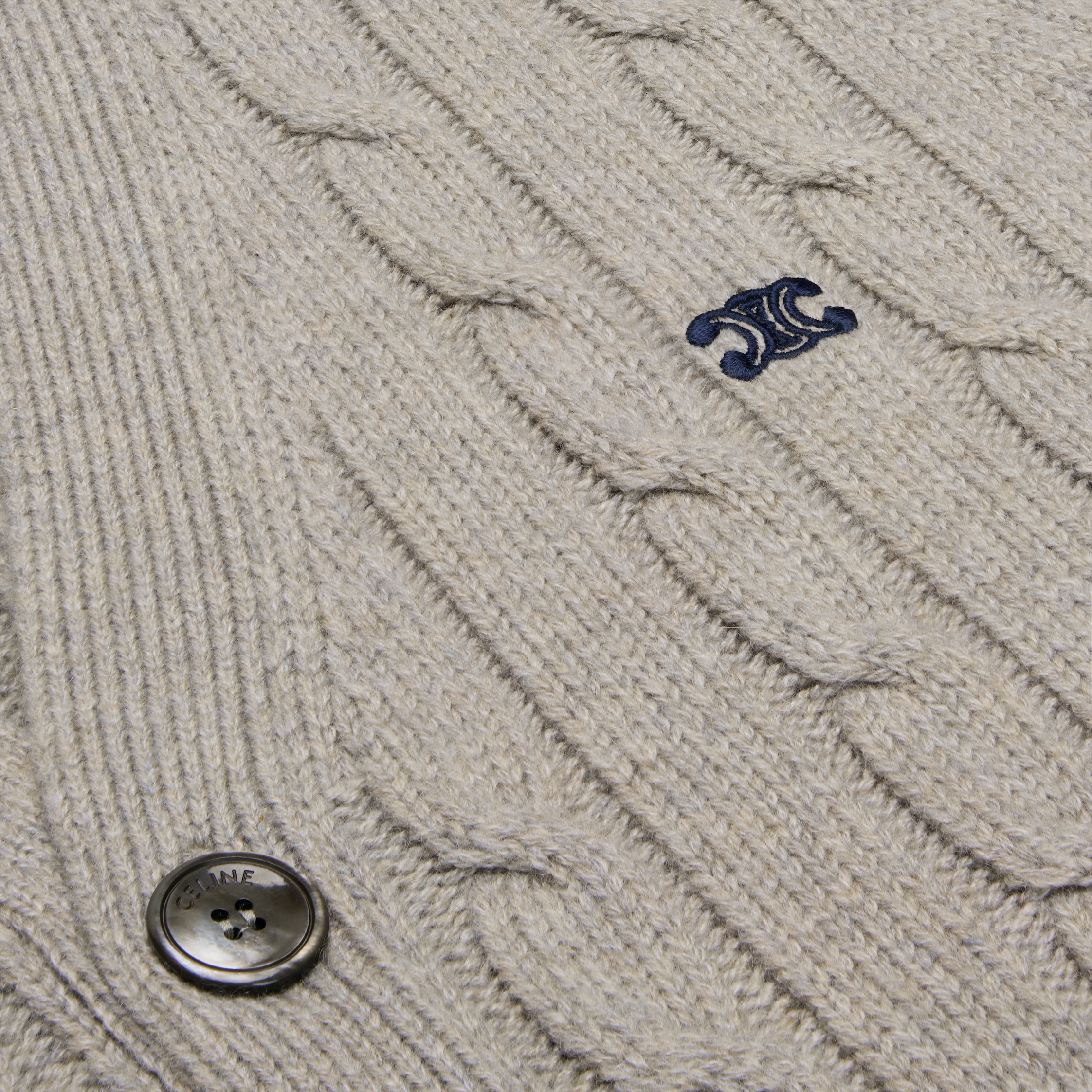 triomphe cardigan in cable-knit cashmere - 4
