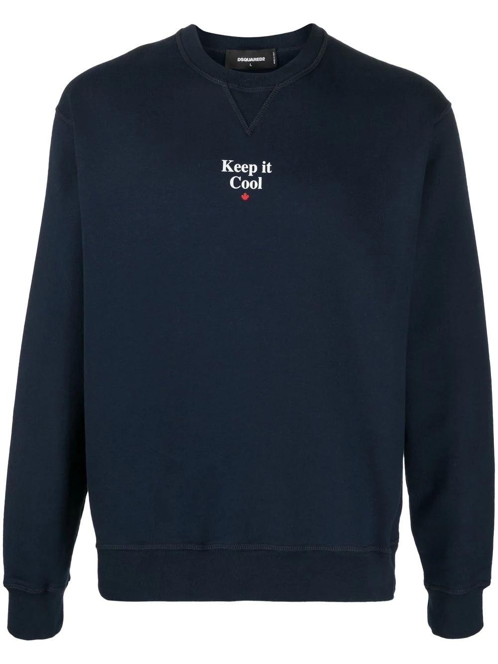 slogan-print crew neck sweatshirt - 1