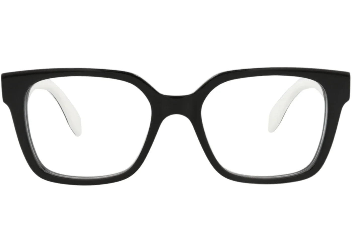 Alexander McQueen Square-Frame Acetate Optical Frames Black Black Transparent (AM0358O-30012340-003) - 1