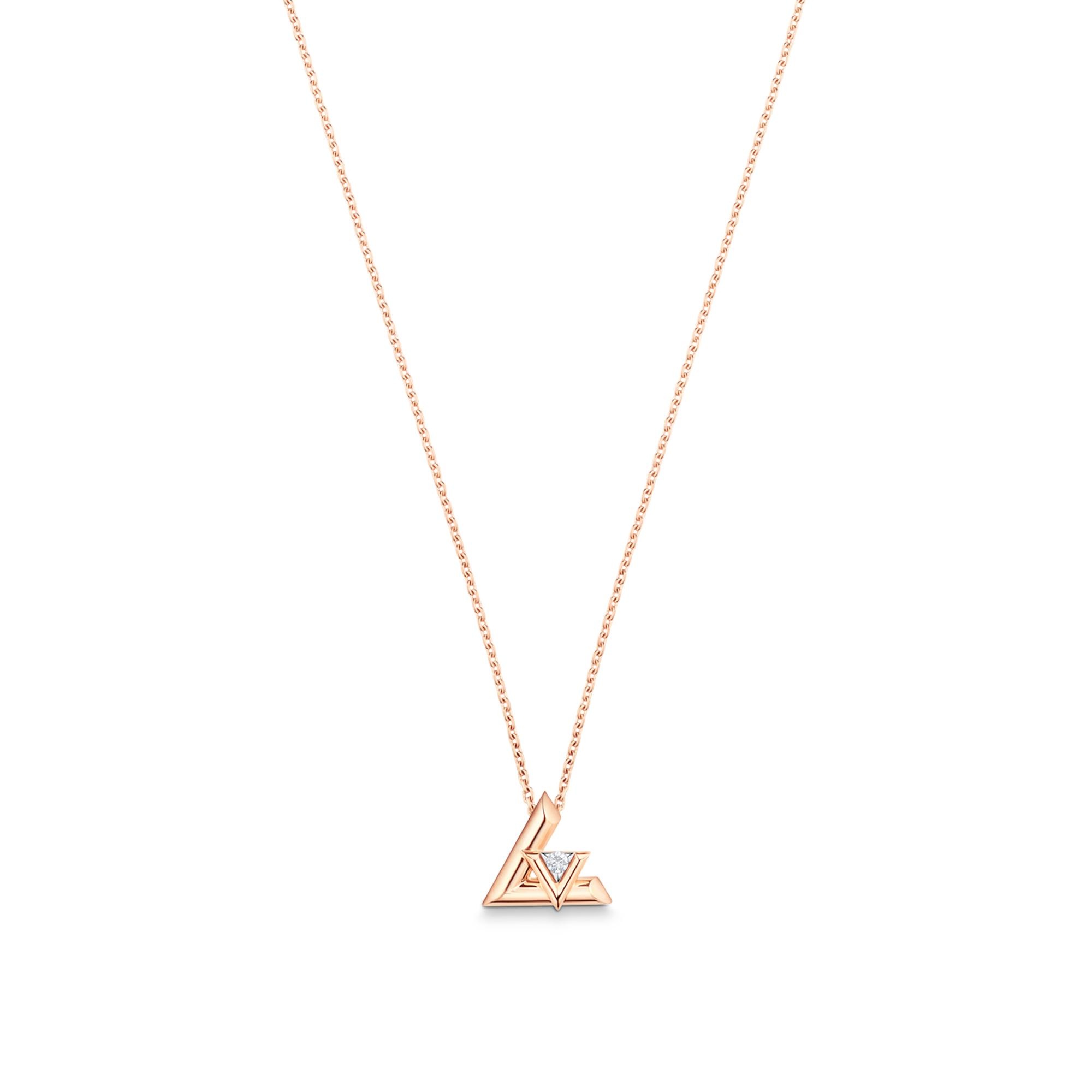 LV Volt One Small Pendant, Pink Gold And Diamond - 1