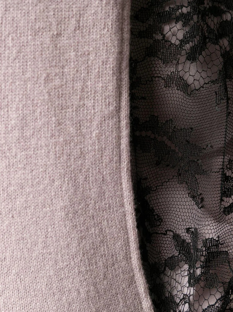 lace-trimmed jumper 3