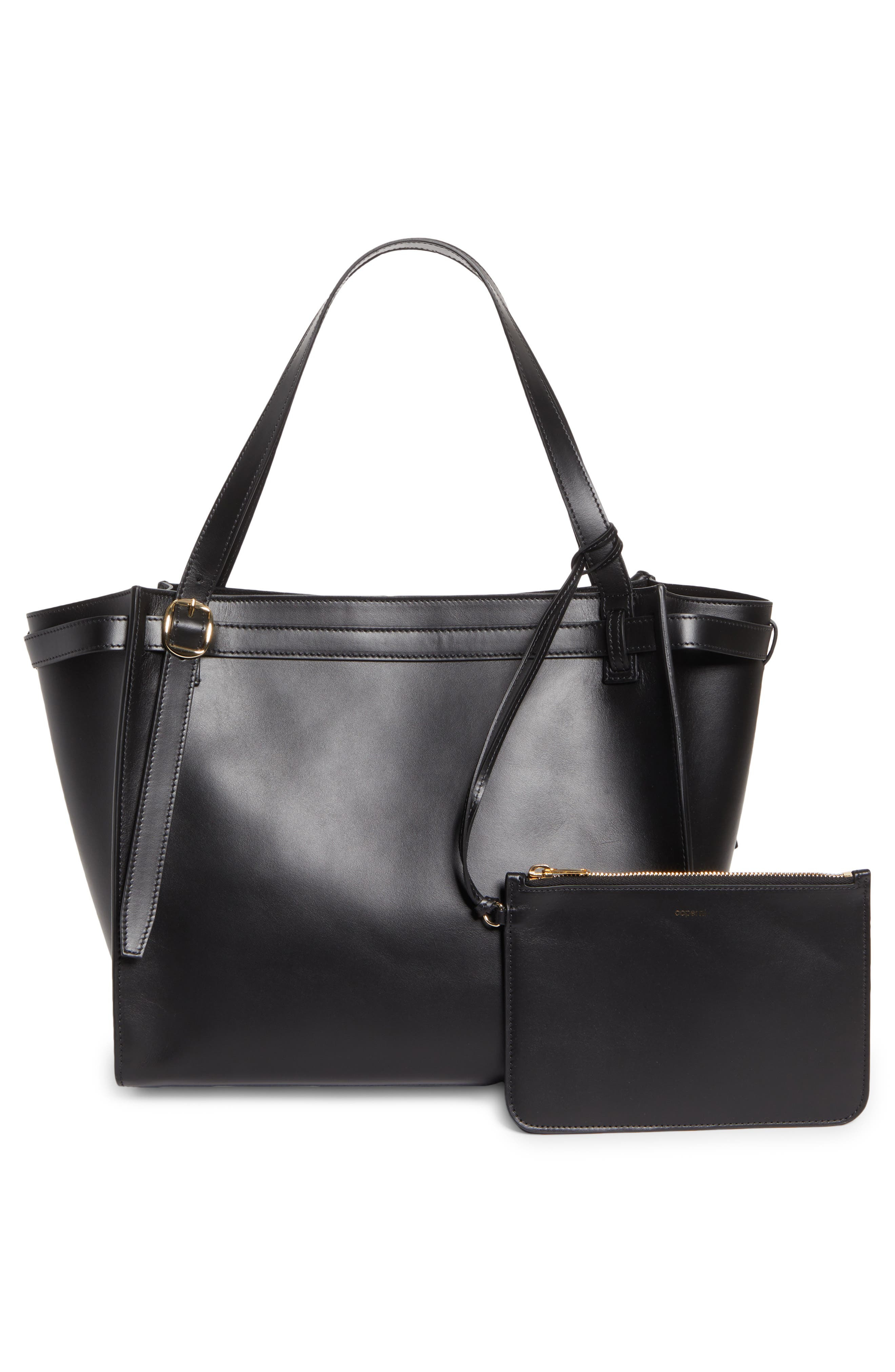 Coperni Belt Cabas Leather Tote in Black/Black at Nordstrom - 3