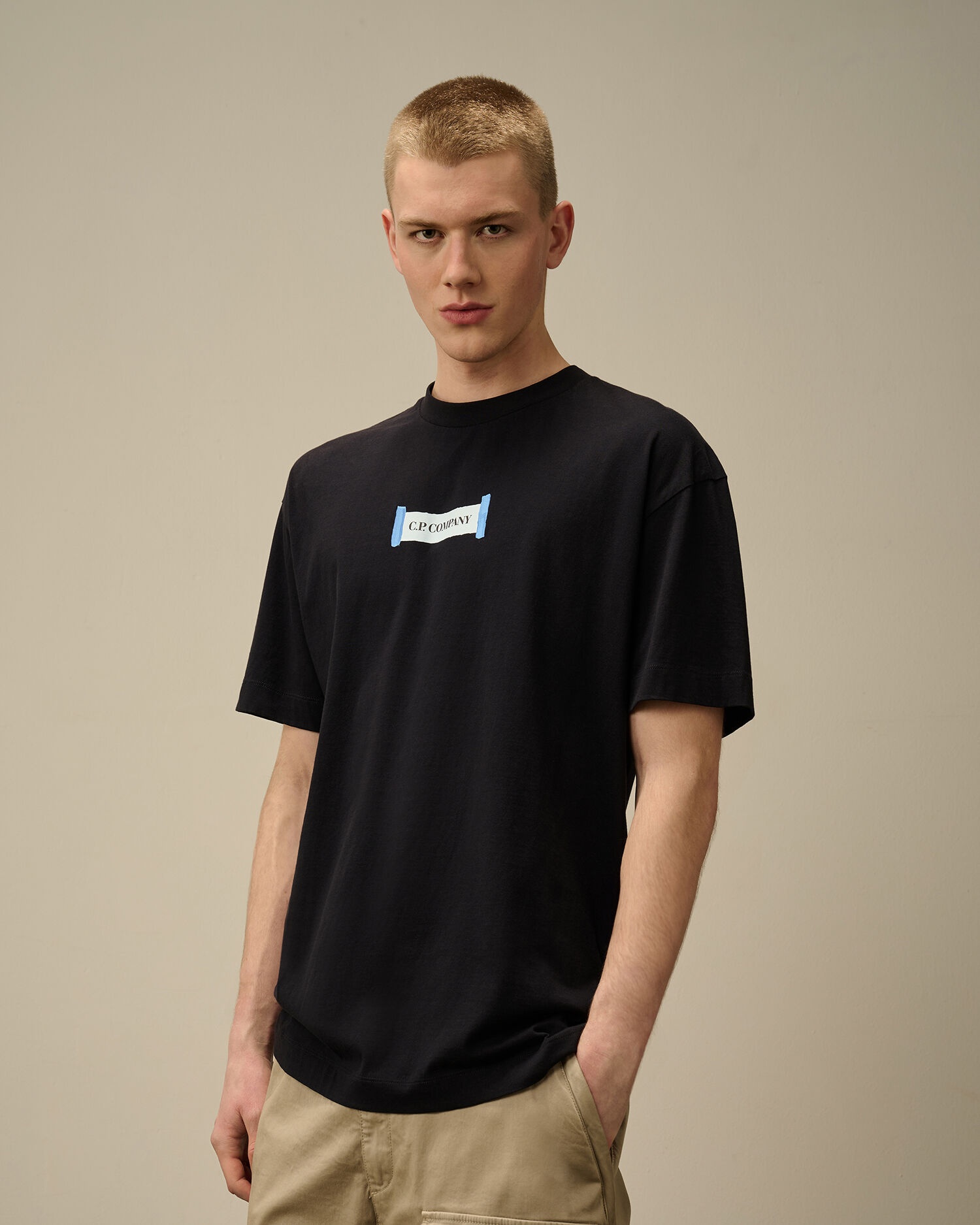 CP COMPANY｜ (30/1 Jersey Printed Logo T-Shirt (18CMTS14 C.P. Company 30/1 Jersey Printed Logo T-Shirt | REVERSIBLE