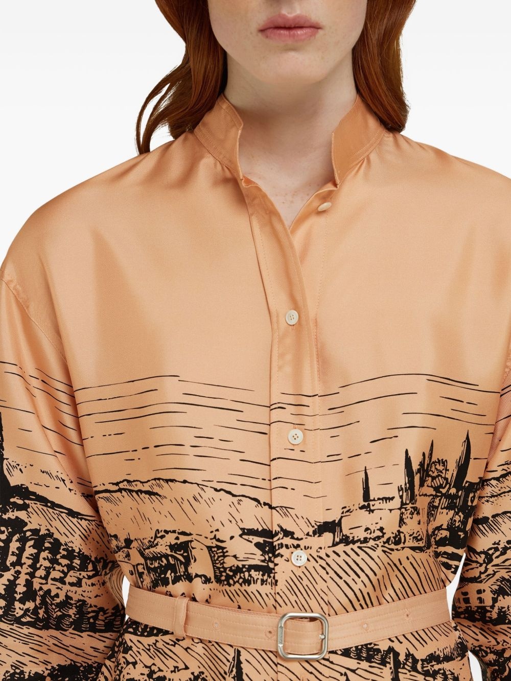 printed shirt dress - 4
