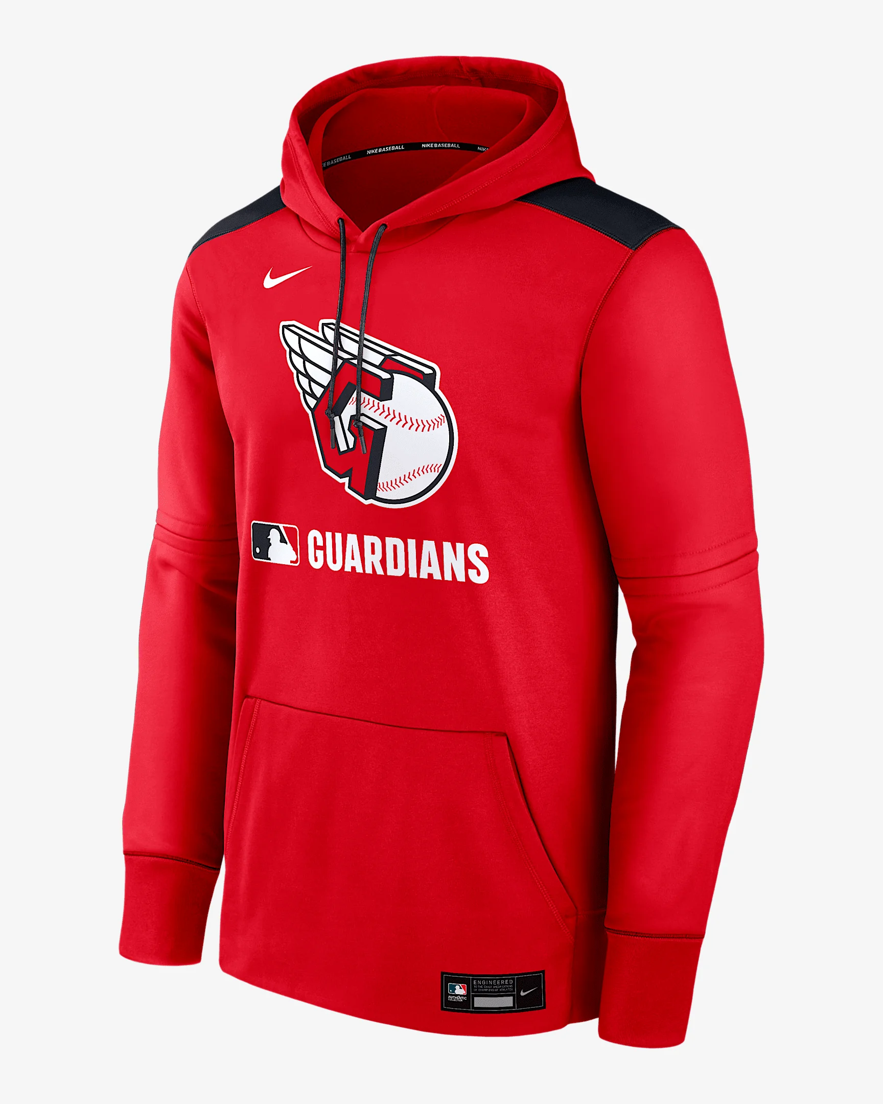 Cleveland Guardians Authentic Collection Men's Nike Therma MLB Pullover Hoodie - 1