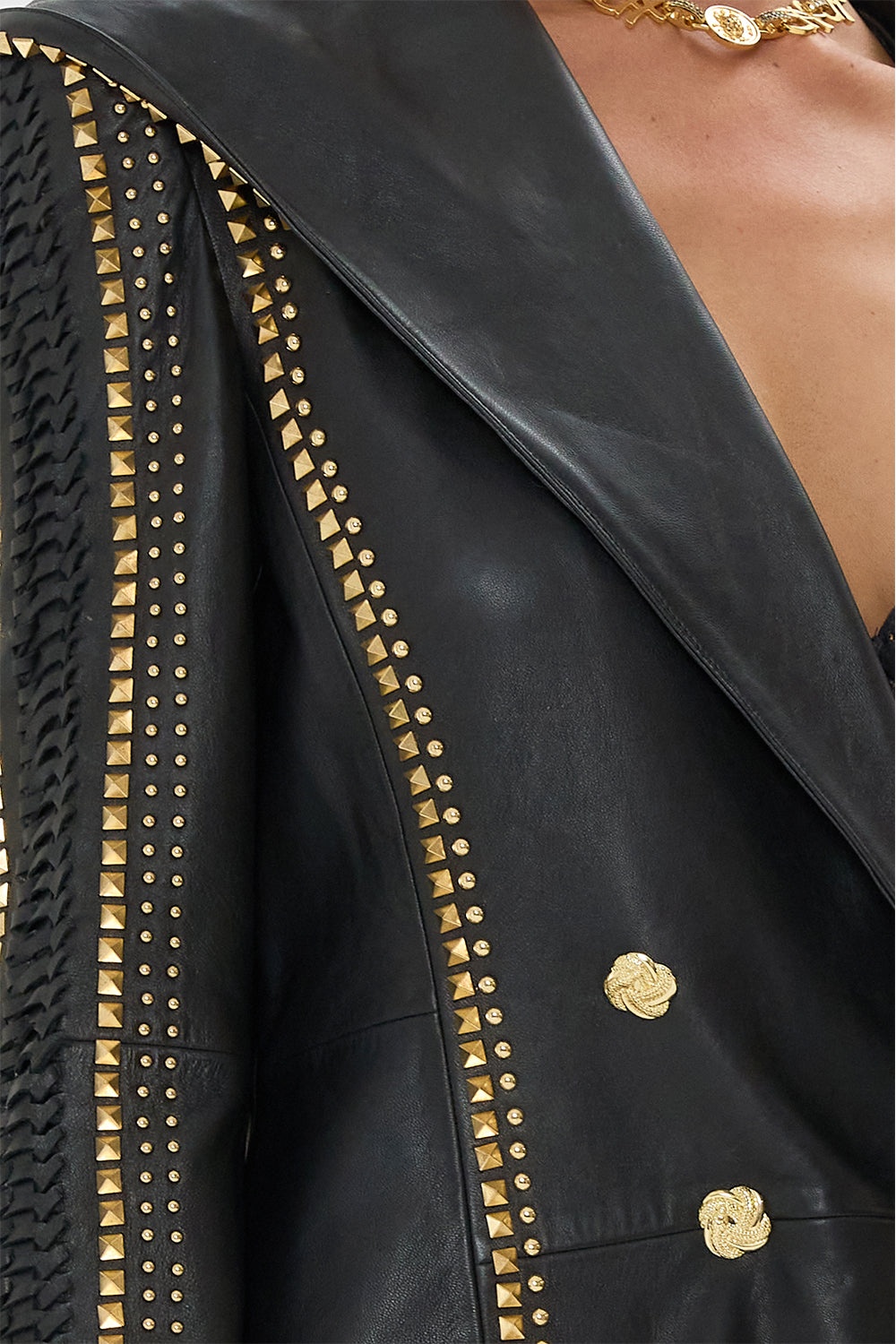 LONG LEATHER COAT WITH HOOD - 6