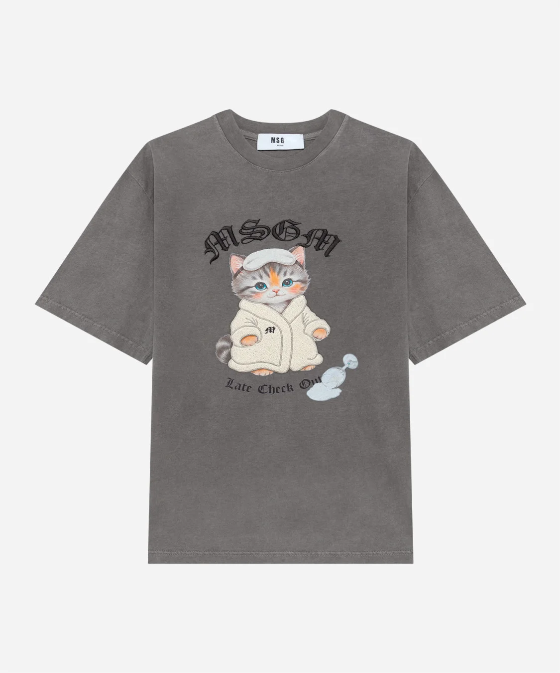 T-shirt with embroidered print and patch - 1