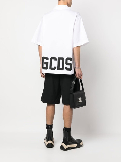 GCDS logo-print bowling shirt outlook