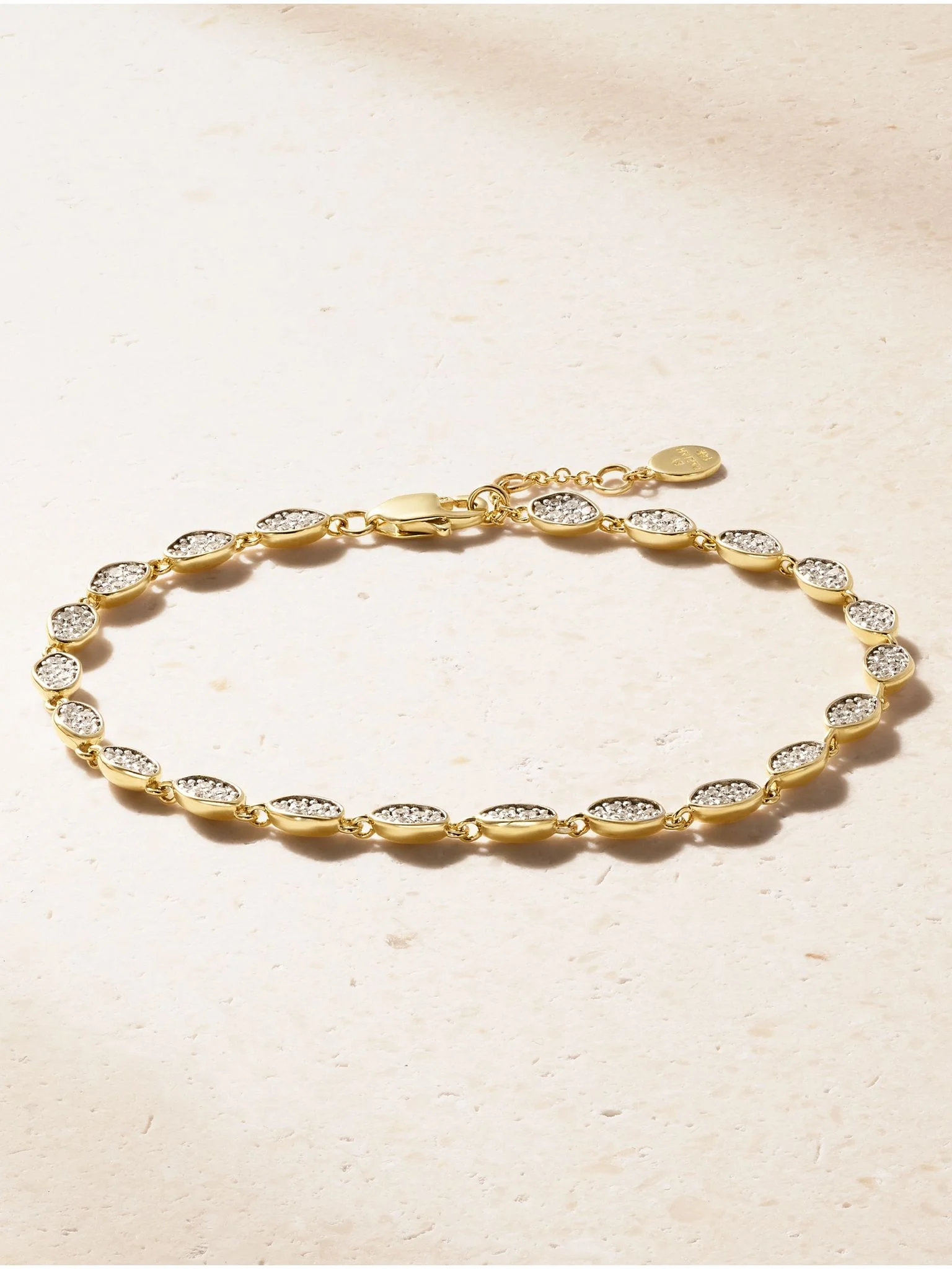 Eternity 14-karat gold diamond bracelet Gold - 1