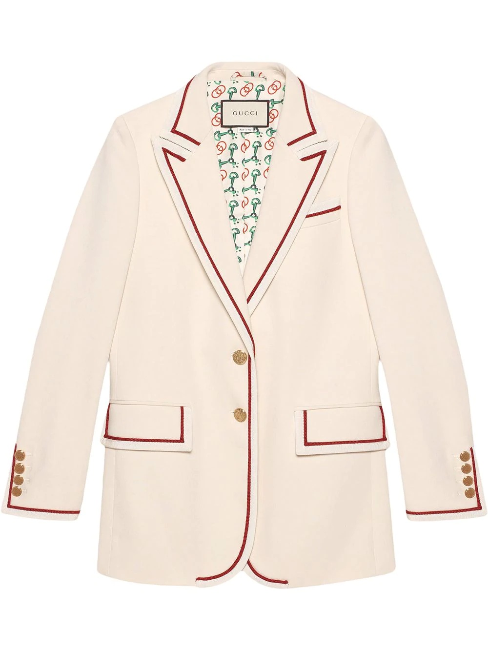 contrast trim blazer - 1