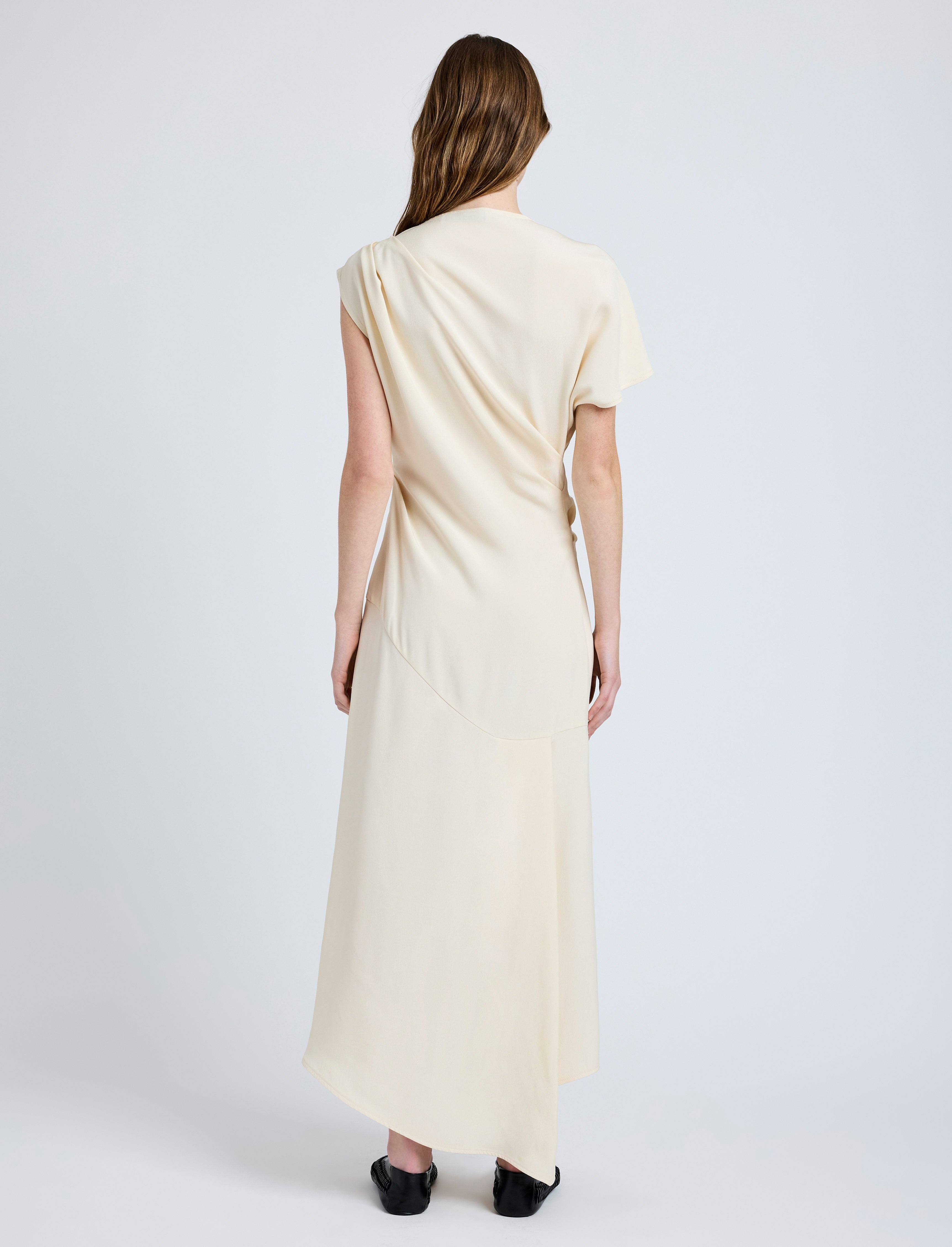 Hallie Dress in Hammered Viscose - 4