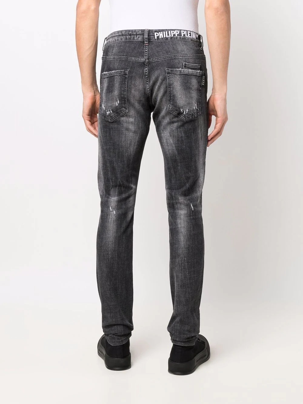 distressed slim-fit jeans - 4